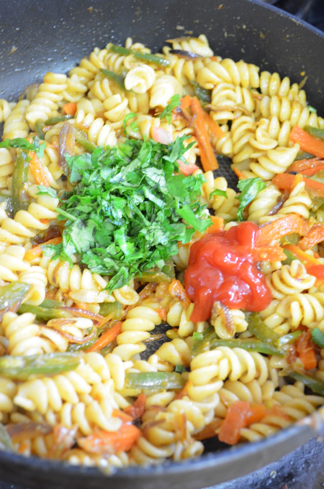 Mixed Vegetable Masala Pasta(Indian Style) ~ Nalini'sKitchen